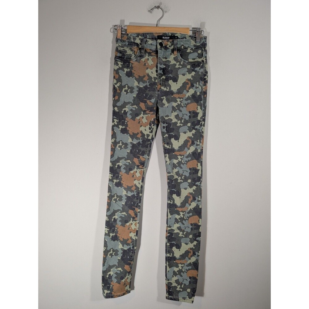 Hudson Womens Barbara Super Skinny Slim Camo Jeans Sz 25 Edgy Military Unique